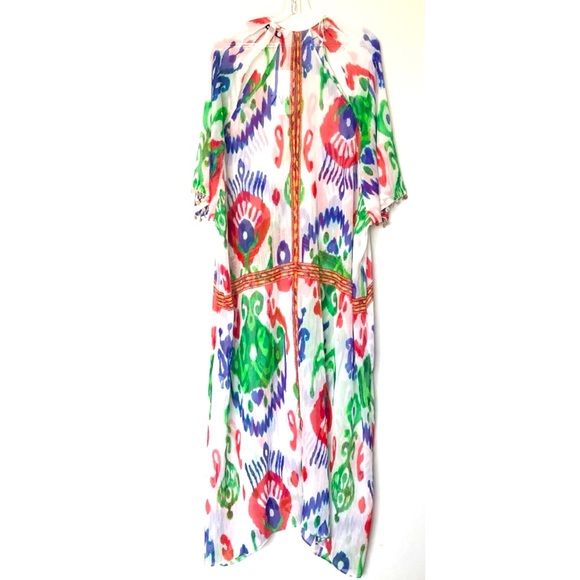 New Zara Printed Kaftan Dress Cover Up - Picture 10 of 15